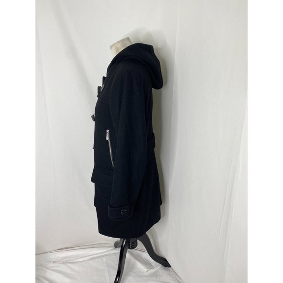 Women’s size 6 (S) Michael Kors Black wool blend full zip heavyweight coat - Picture 6 of 10